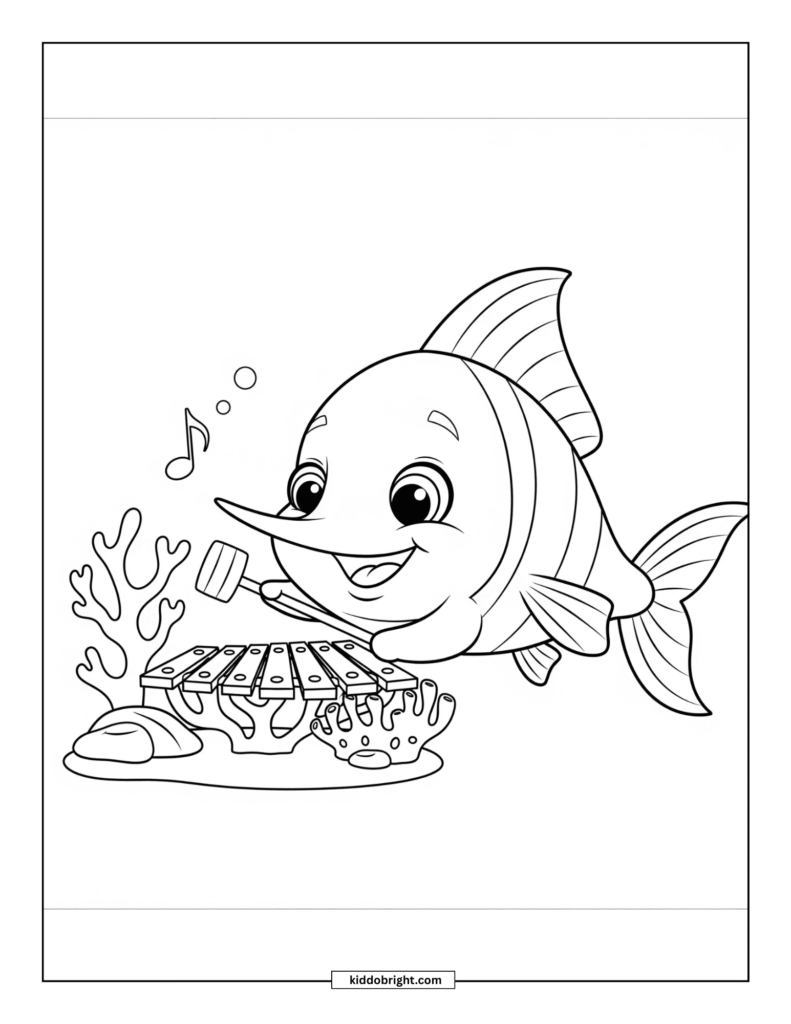 Swordfish coloring pages for kids free download
