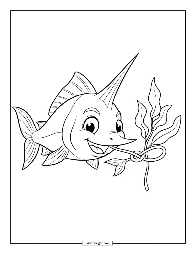 Swordfish coloring pages for kids free download