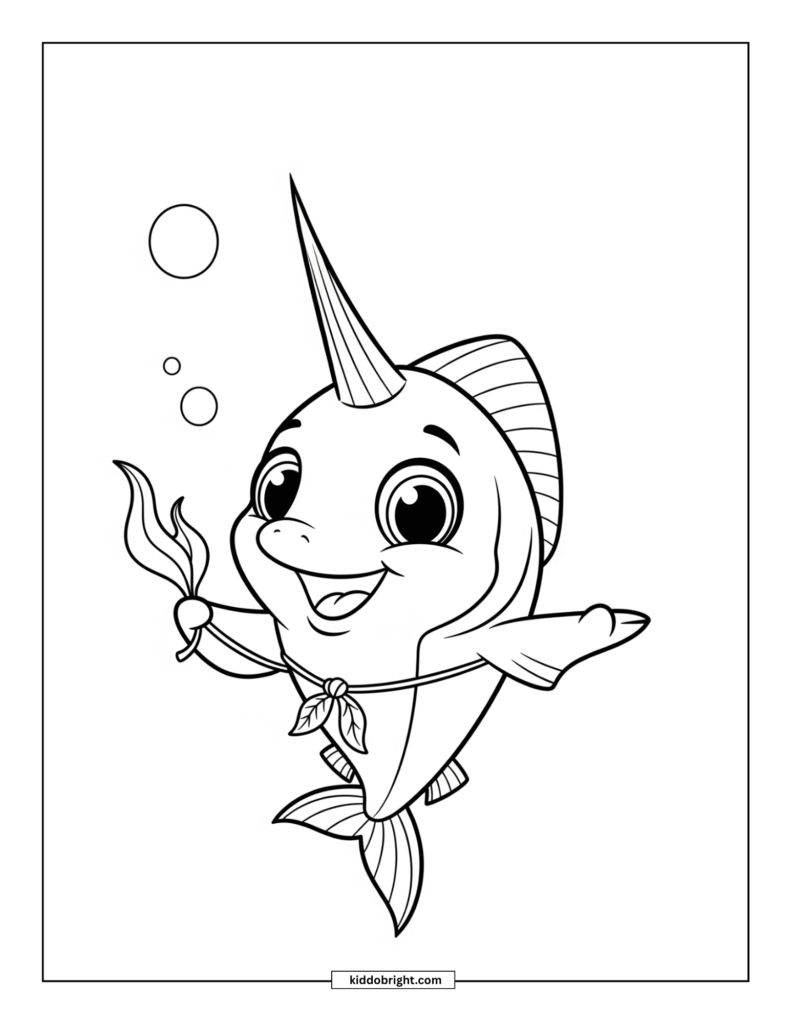 Swordfish coloring pages for kids free download