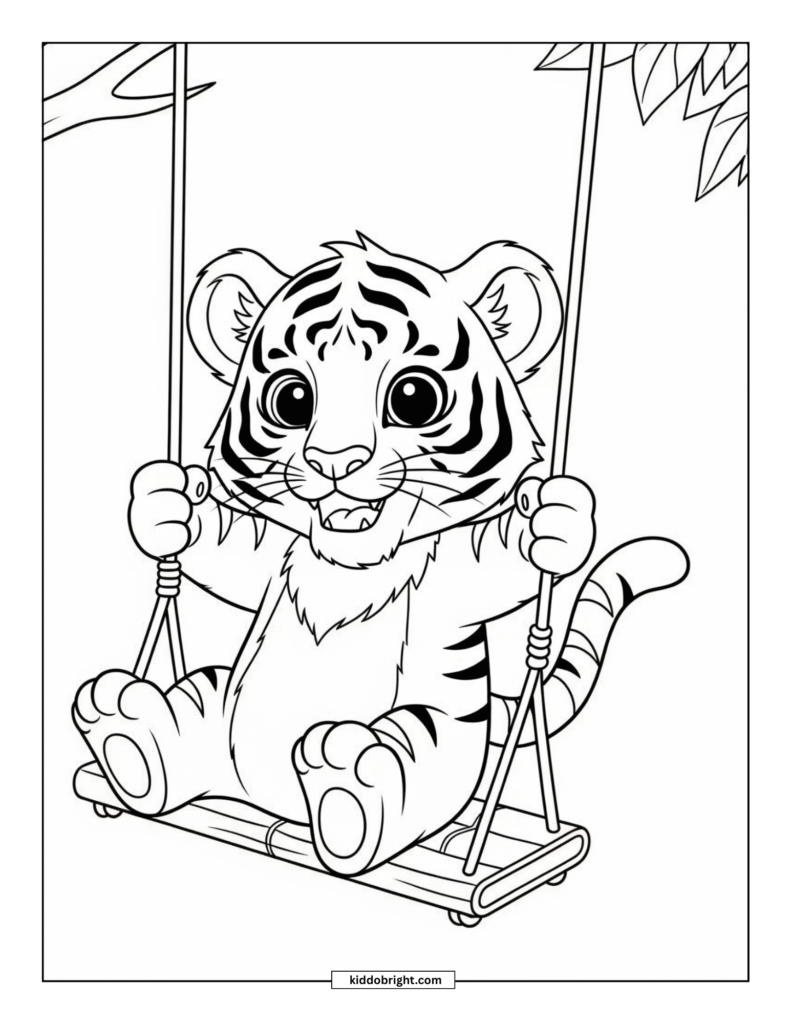 Tiger coloring pages for kids free download
