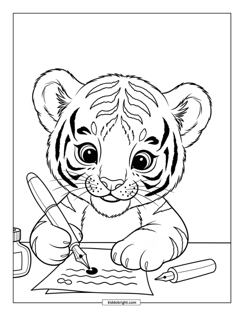 Tiger coloring pages for kids free download