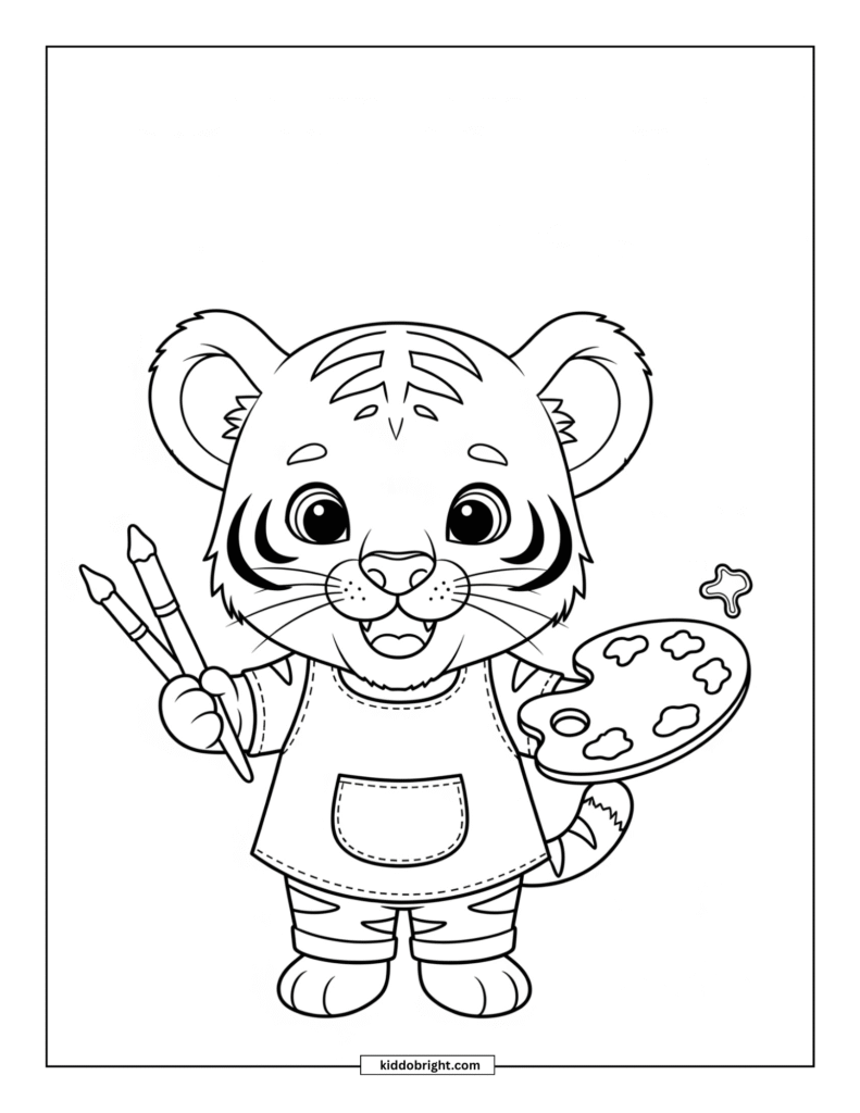 Tiger coloring pages for kids free download