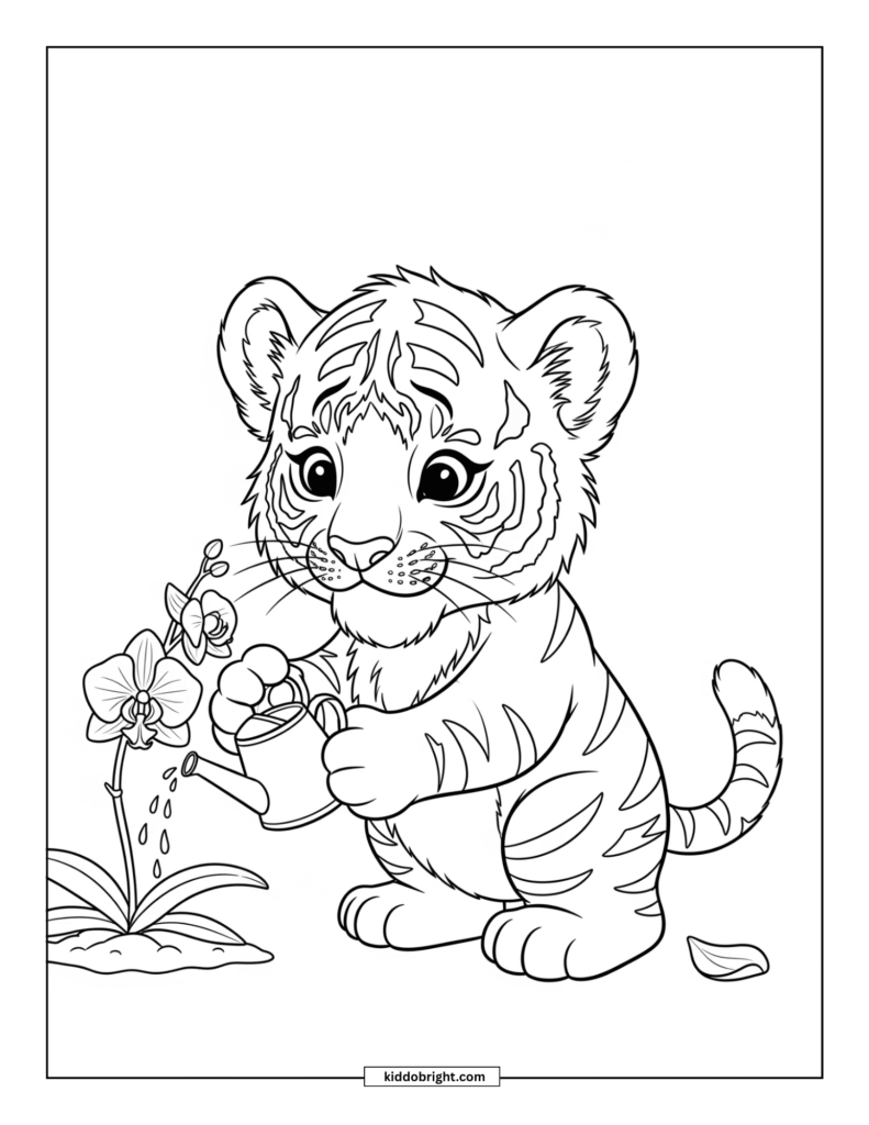 Tiger coloring pages for kids free download