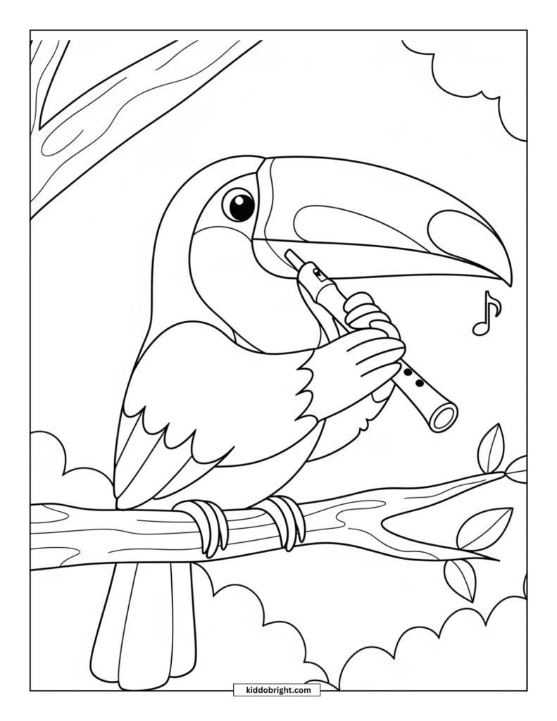 Toucan coloring pages for kids free download
