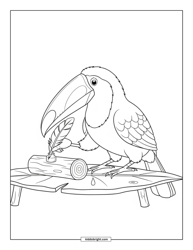Toucan coloring pages for kids free download