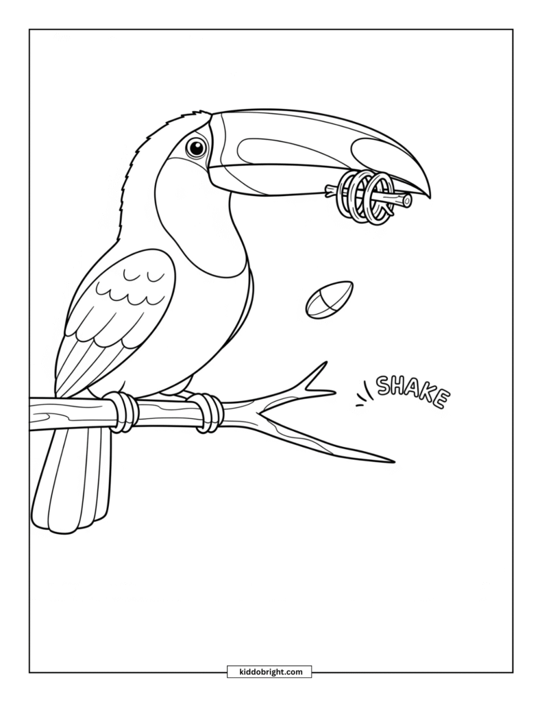 Toucan coloring pages for kids free download