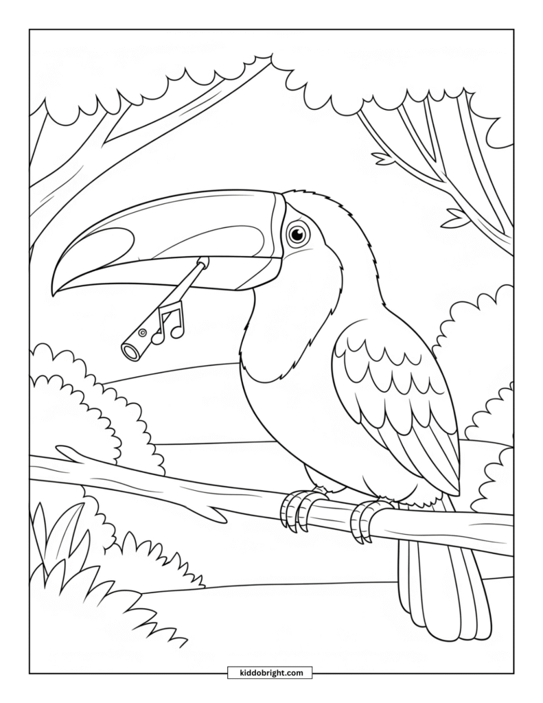 Toucan coloring pages for kids free download