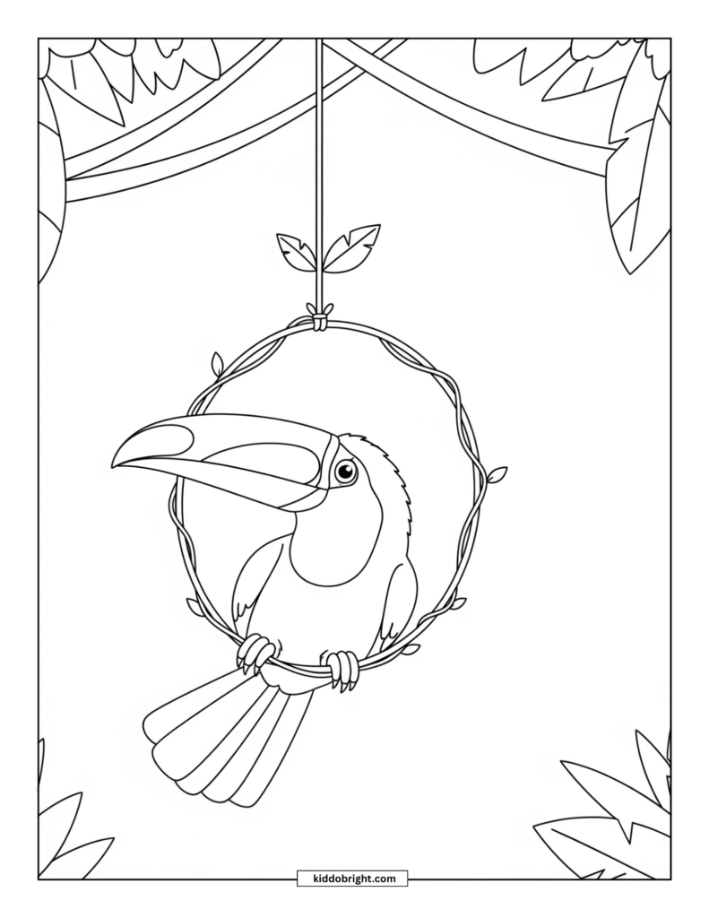 Toucan coloring pages for kids free download