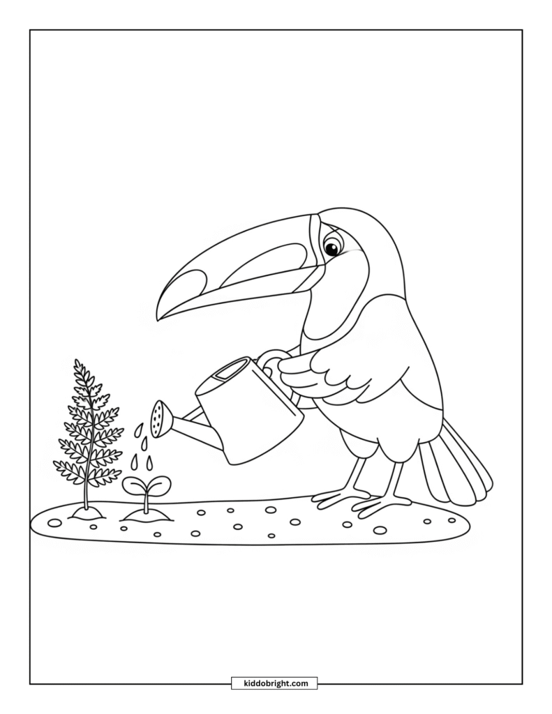 Toucan coloring pages for kids free download