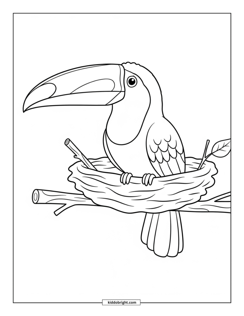 Toucan coloring pages for kids free download