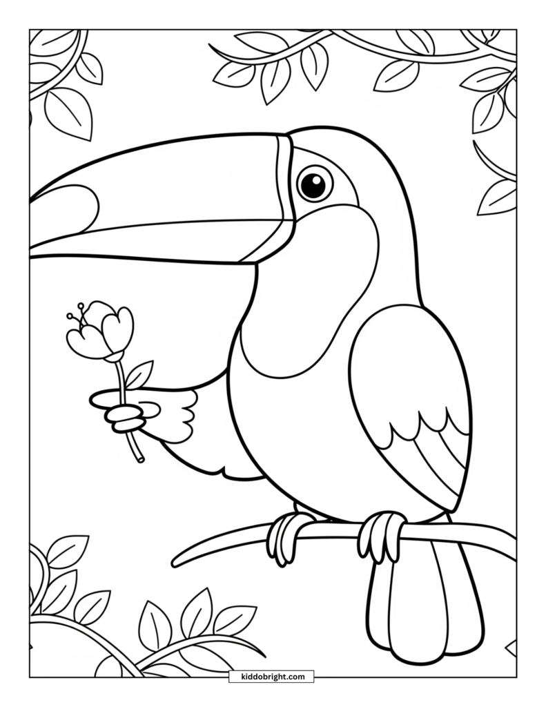 Toucan coloring pages for kids free download