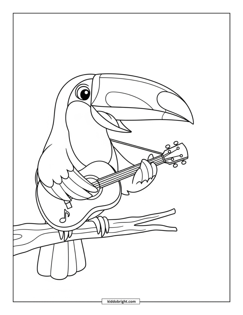 Toucan coloring pages for kids free download