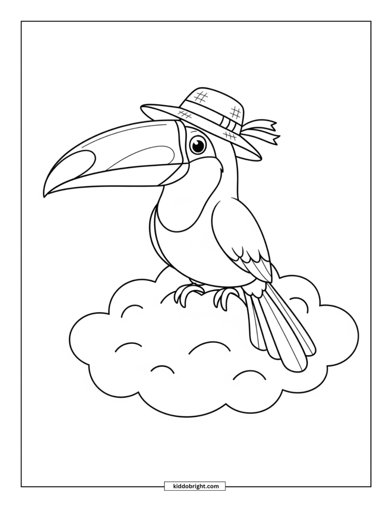 Toucan coloring pages for kids free download