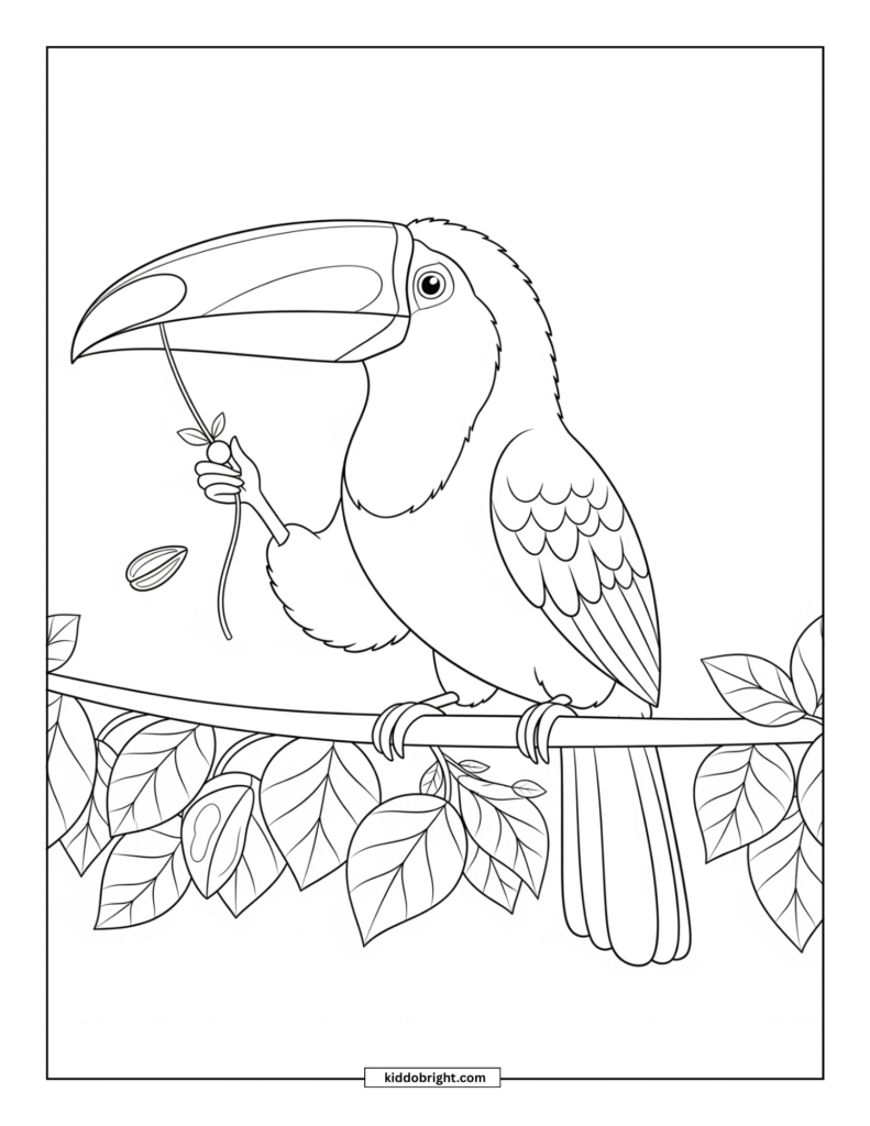 Toucan coloring pages for kids free download