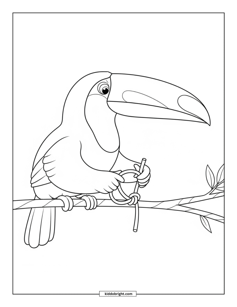 Toucan coloring pages for kids free download
