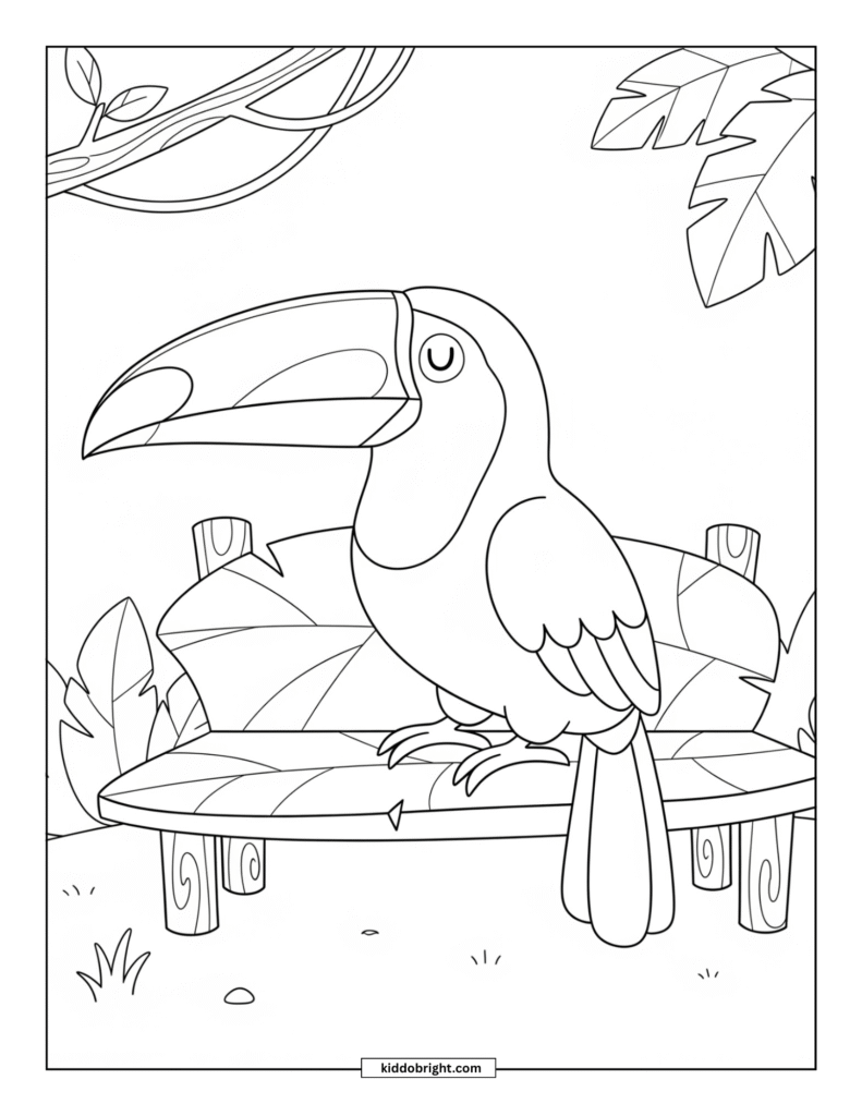 Toucan coloring pages for kids free download