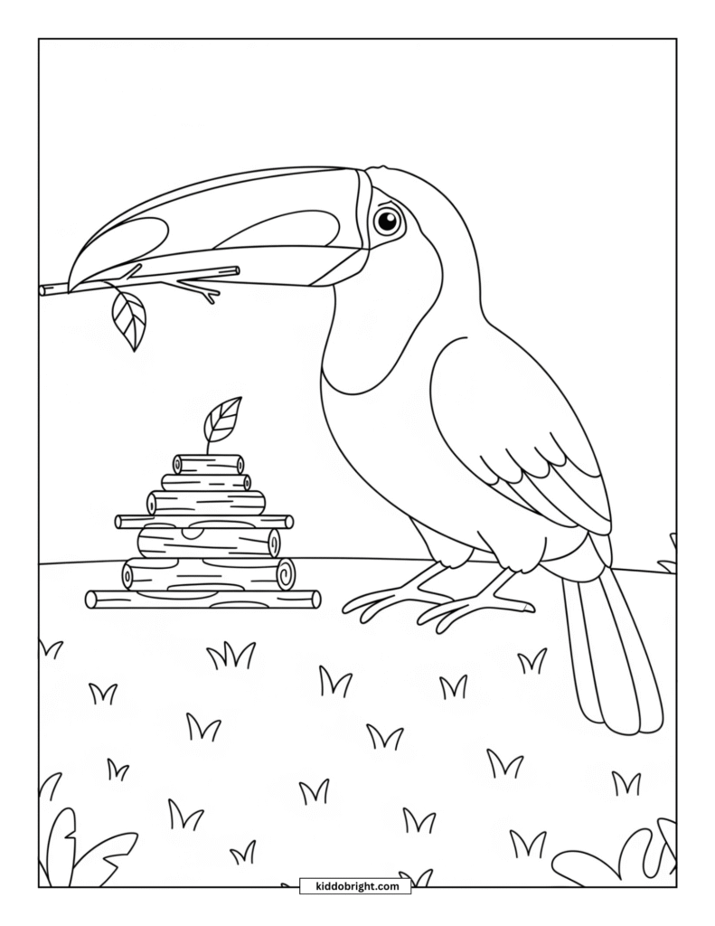 Toucan coloring pages for kids free download