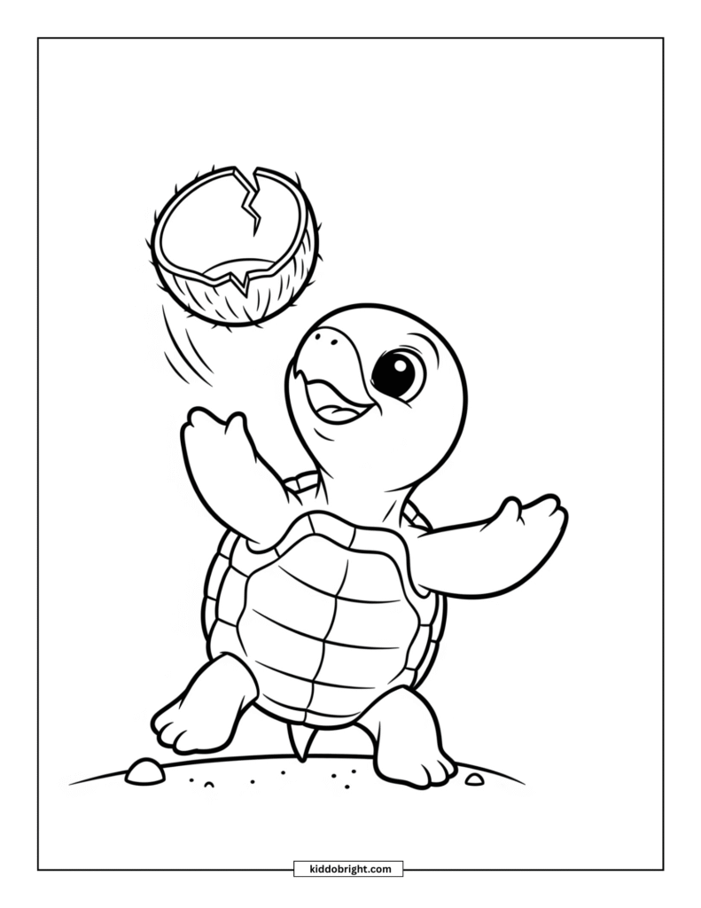 Turtle coloring pages for kids free download