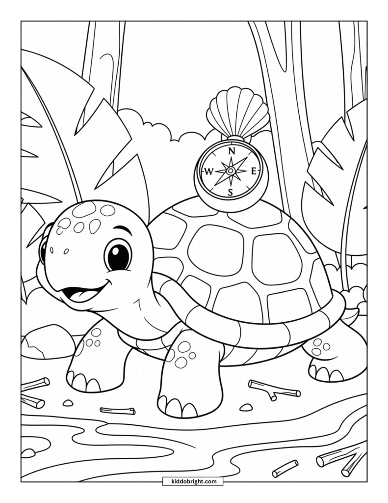 Turtle coloring pages for kids free download