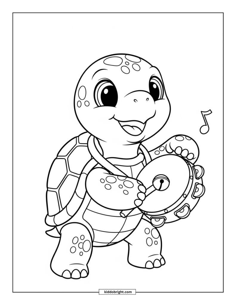 Turtle coloring pages for kids free download