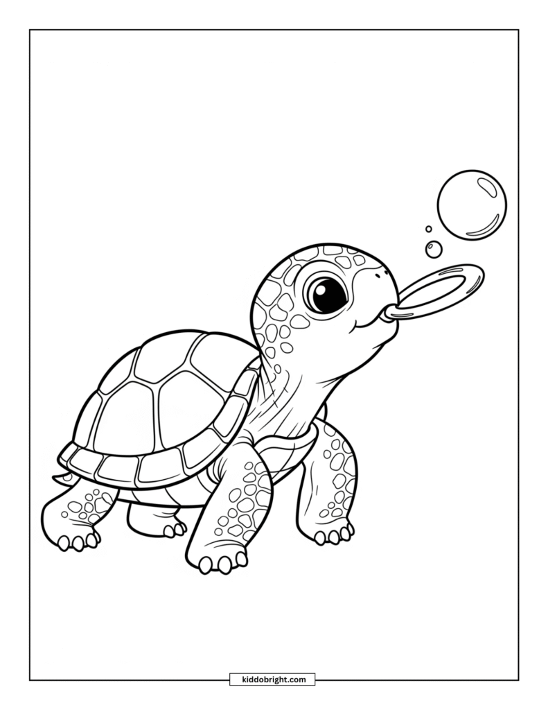 Turtle coloring pages for kids free download