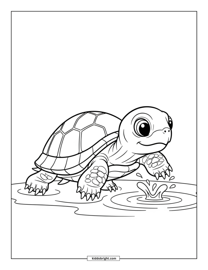 Turtle coloring pages for kids free download