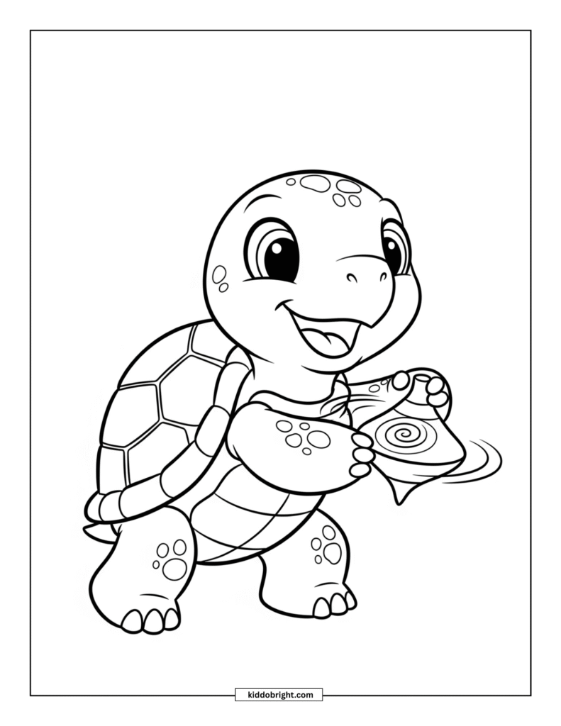 Turtle coloring pages for kids free download