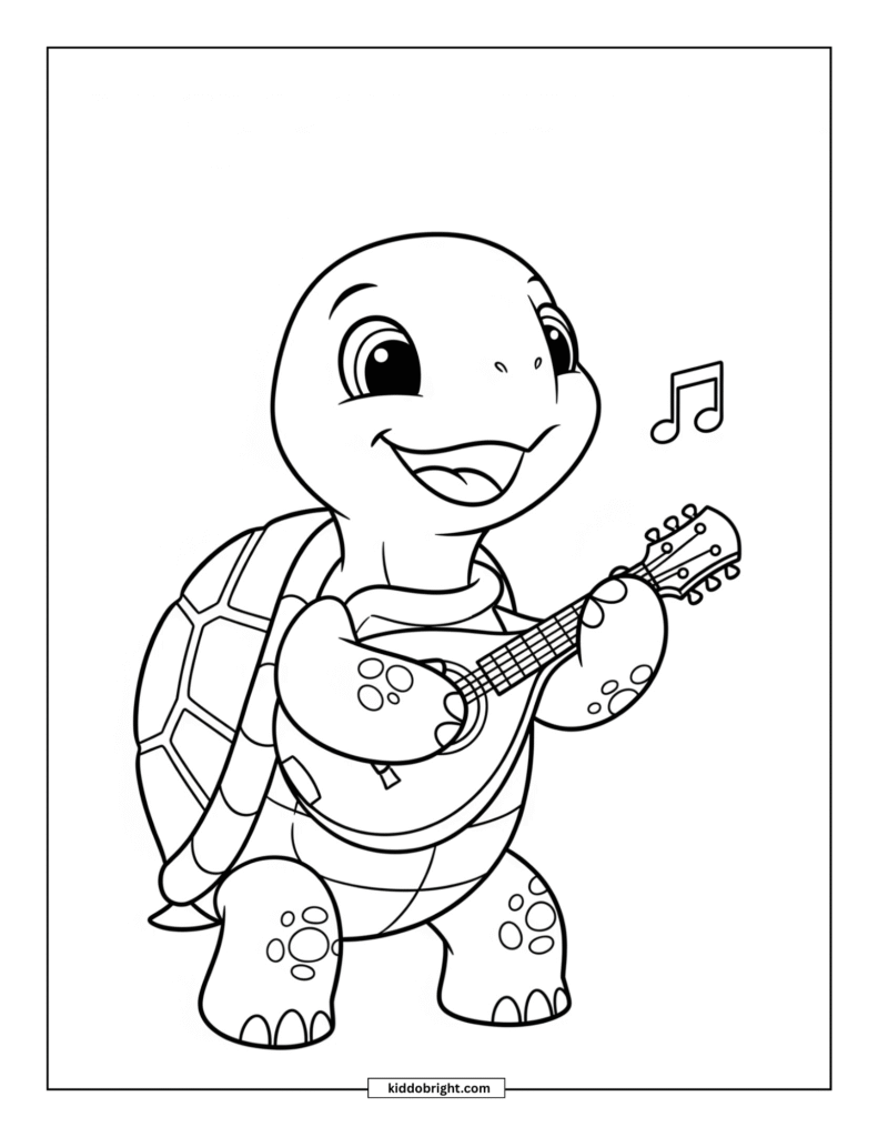 Turtle coloring pages for kids free download