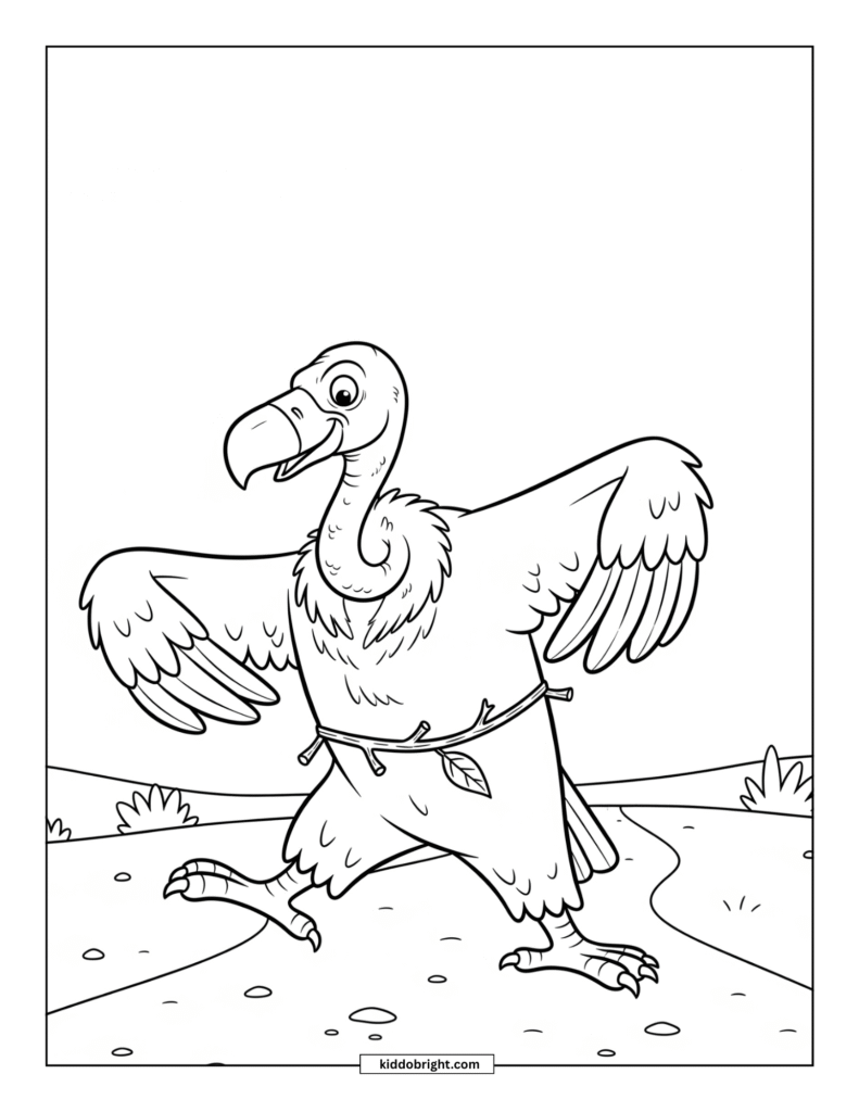 Vulture coloring pages for kids free download