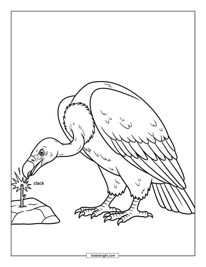 Vulture coloring pages for kids free download