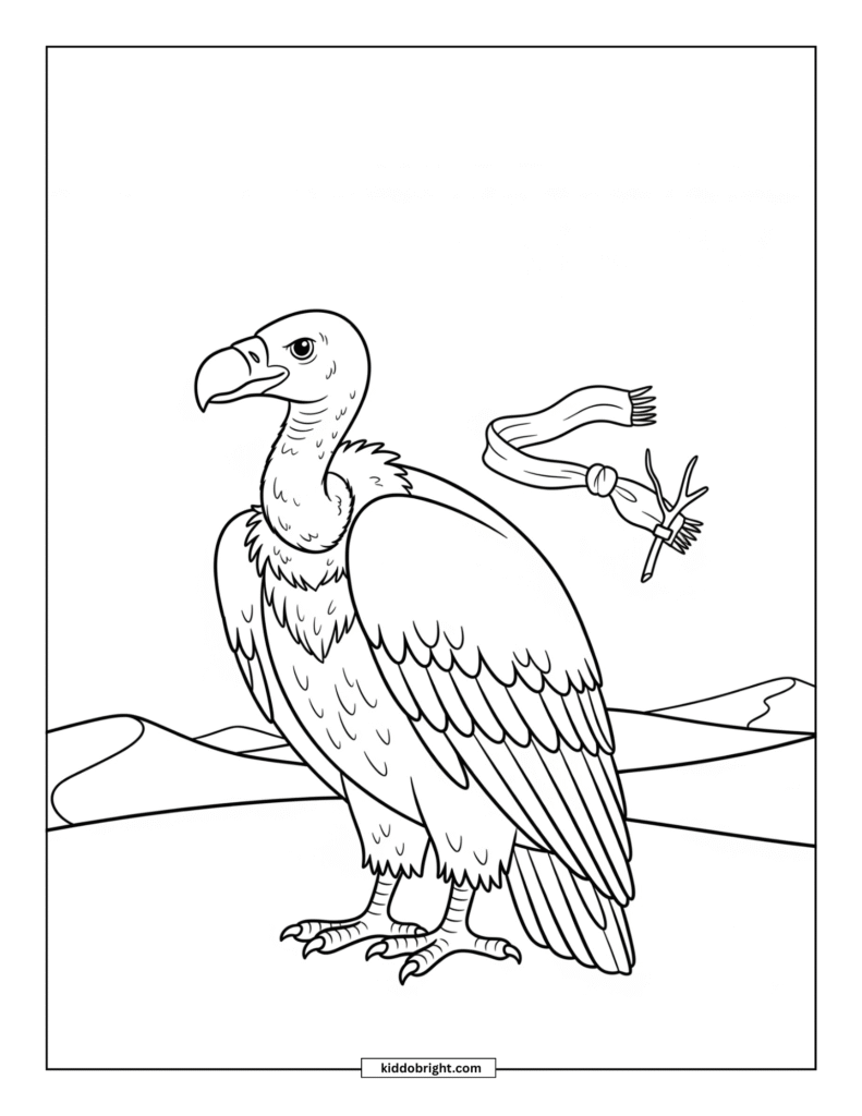 Vulture coloring pages for kids free download