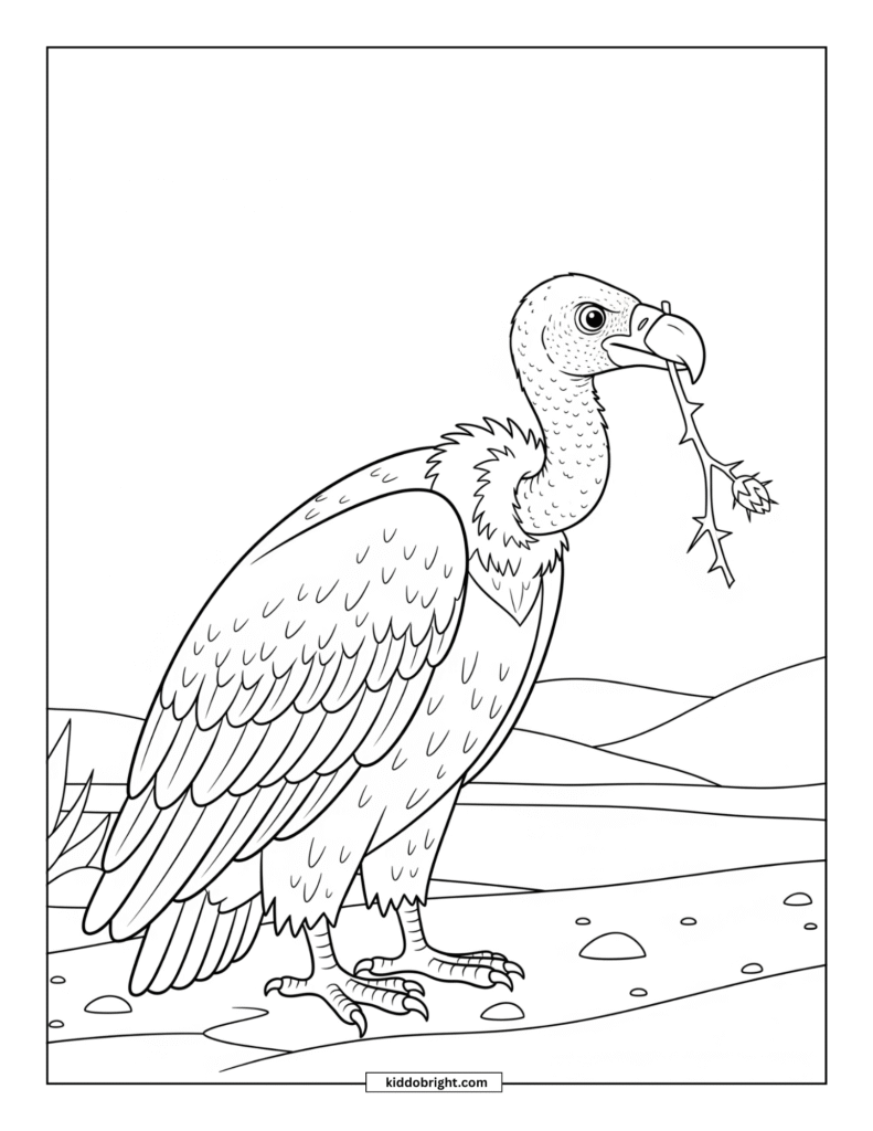 Vulture coloring pages for kids free download