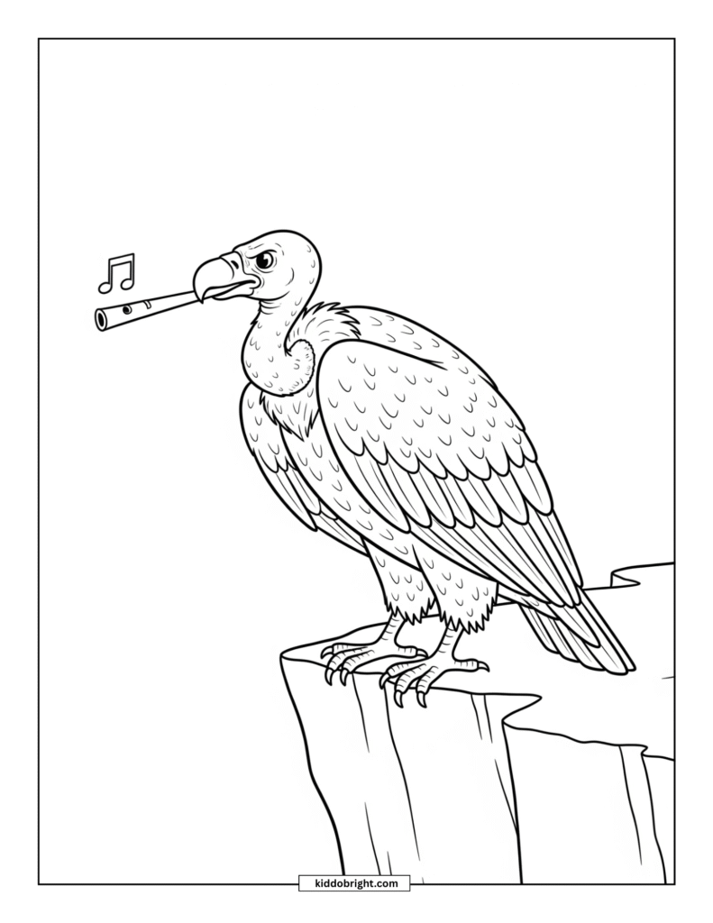 Vulture coloring pages for kids free download