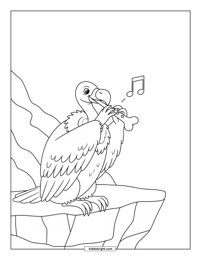 Vulture coloring pages for kids free download