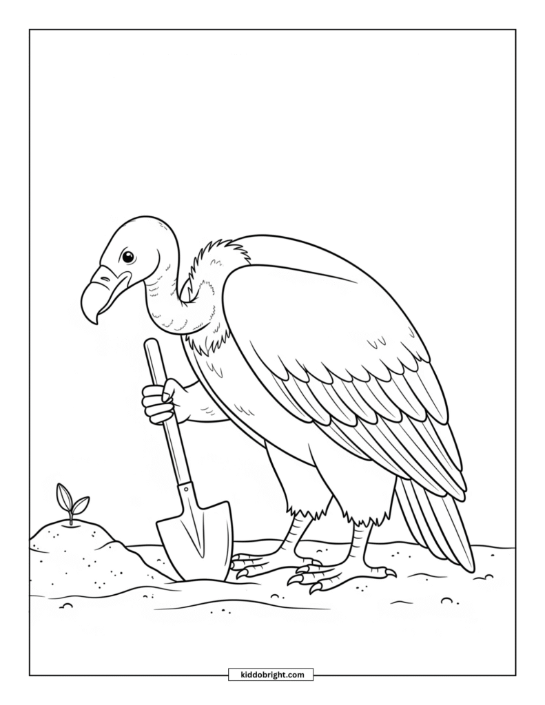 Vulture coloring pages for kids free download
