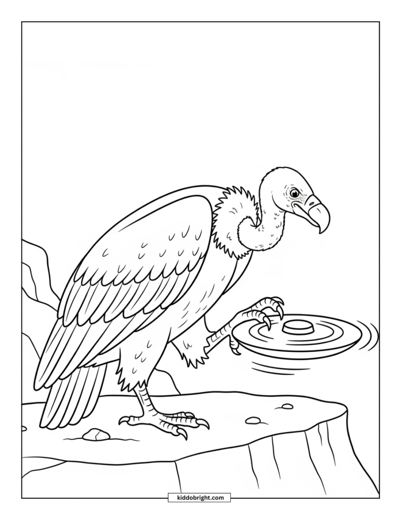 Vulture coloring pages for kids free download