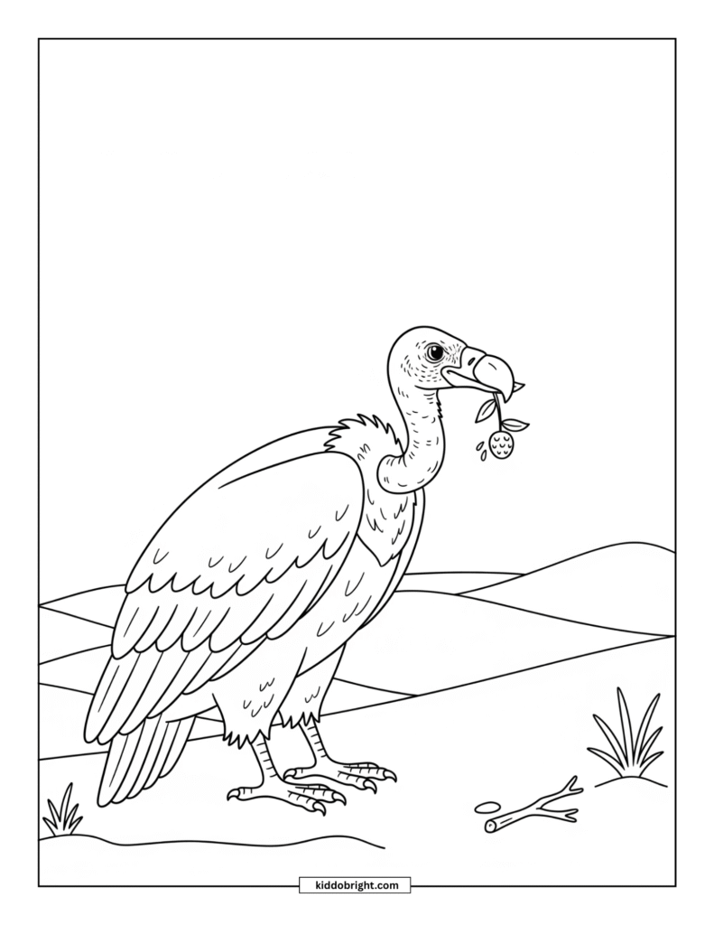 Vulture coloring pages for kids free download