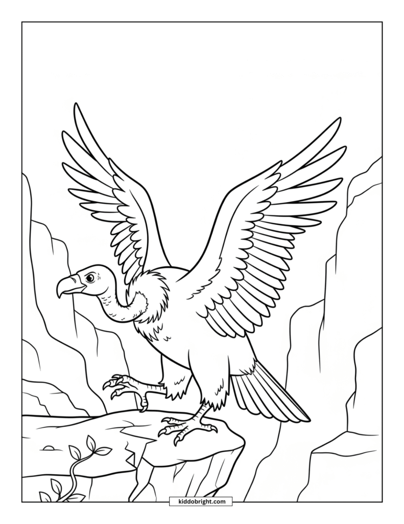 Vulture coloring pages for kids free download
