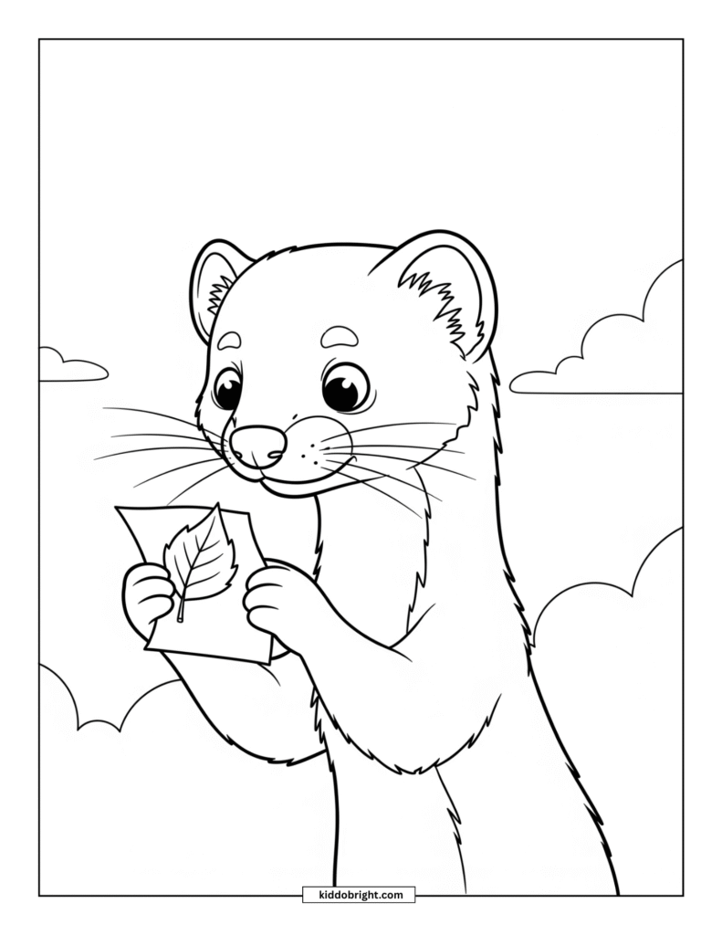 Weasel coloring pages for kids free download