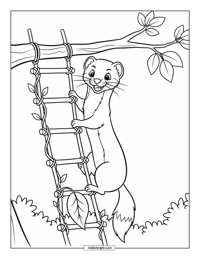 Weasel coloring pages for kids free download