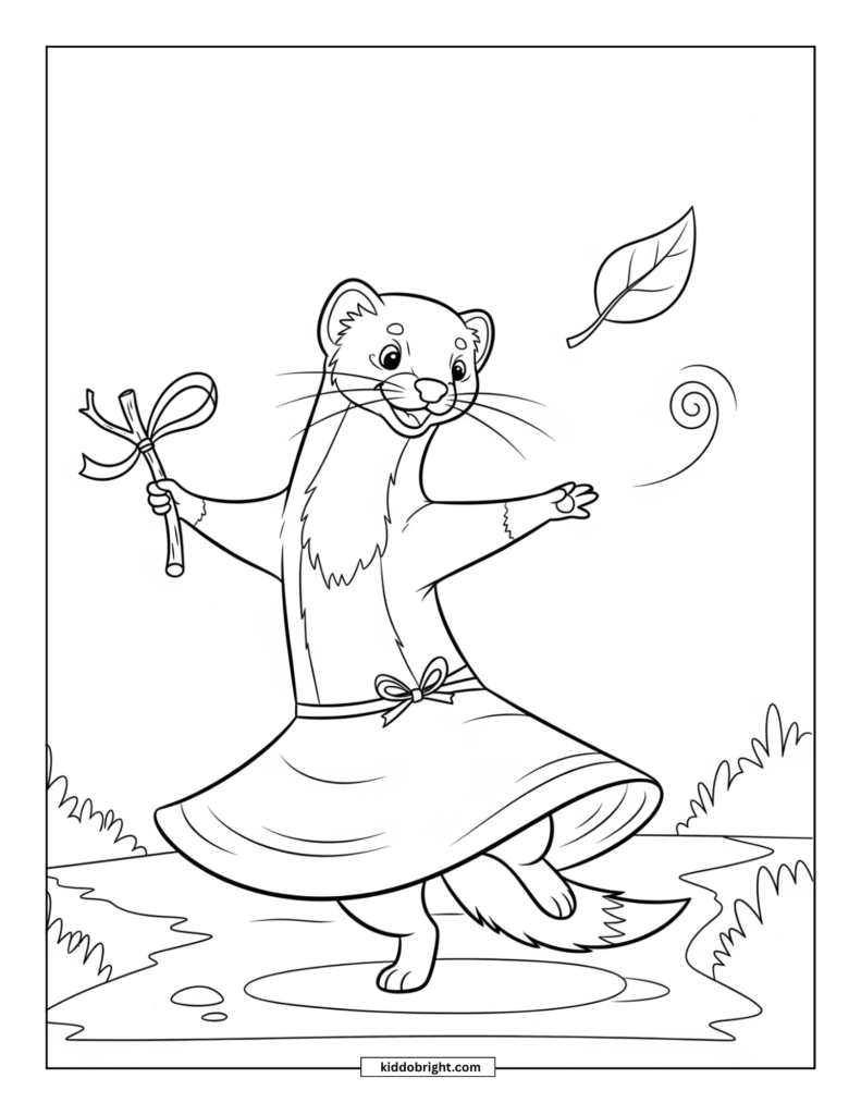 Weasel coloring pages for kids free download