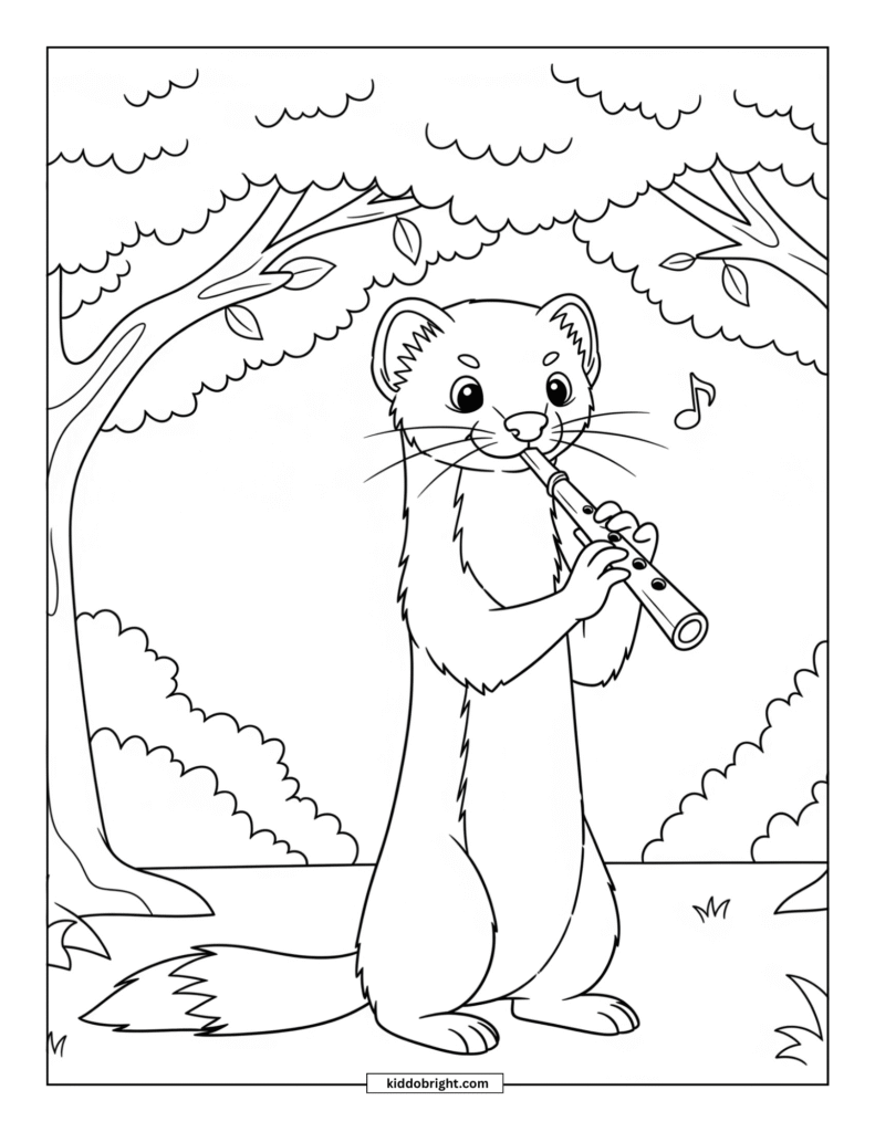 Weasel coloring pages for kids free download