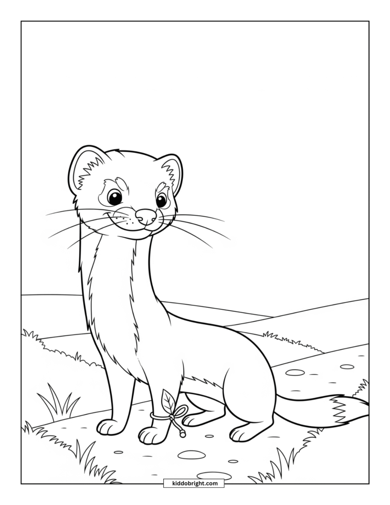 Weasel coloring pages for kids free download