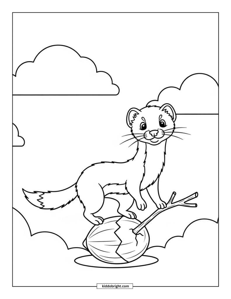 Weasel coloring pages for kids free download