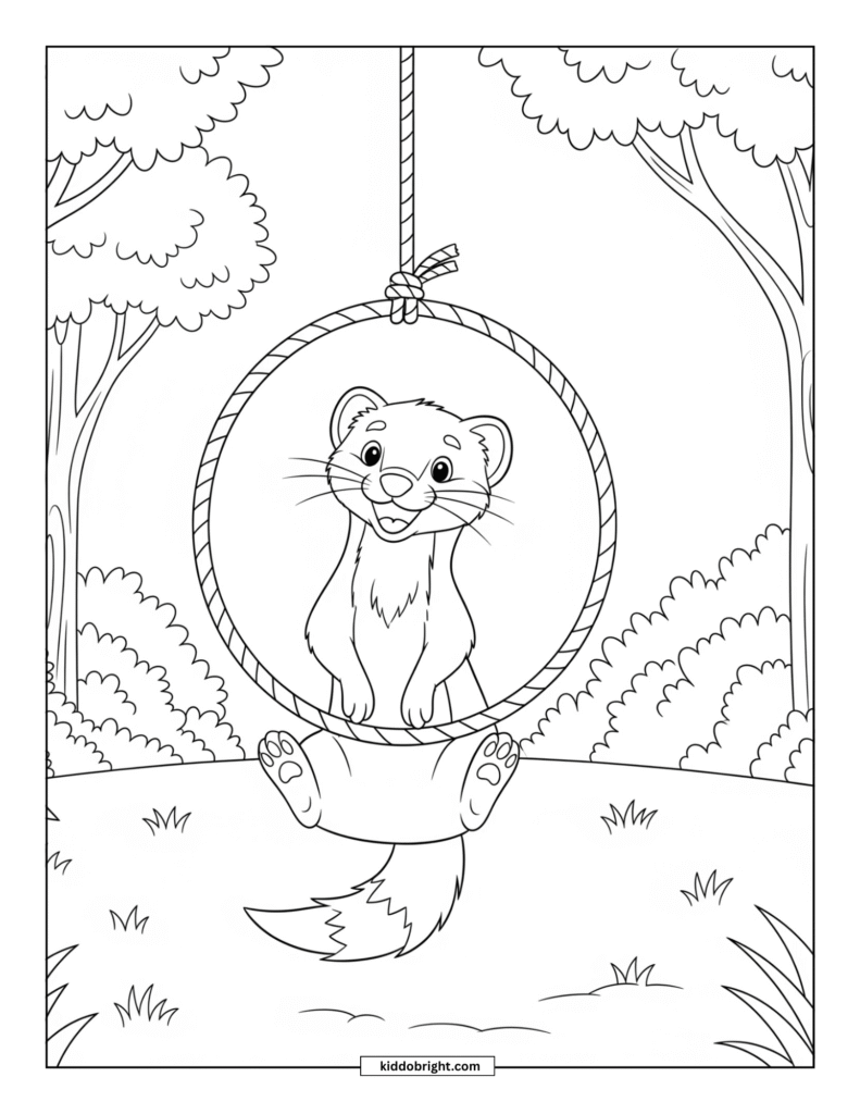 Weasel coloring pages for kids free download