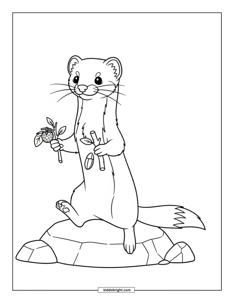 Weasel coloring pages for kids free download