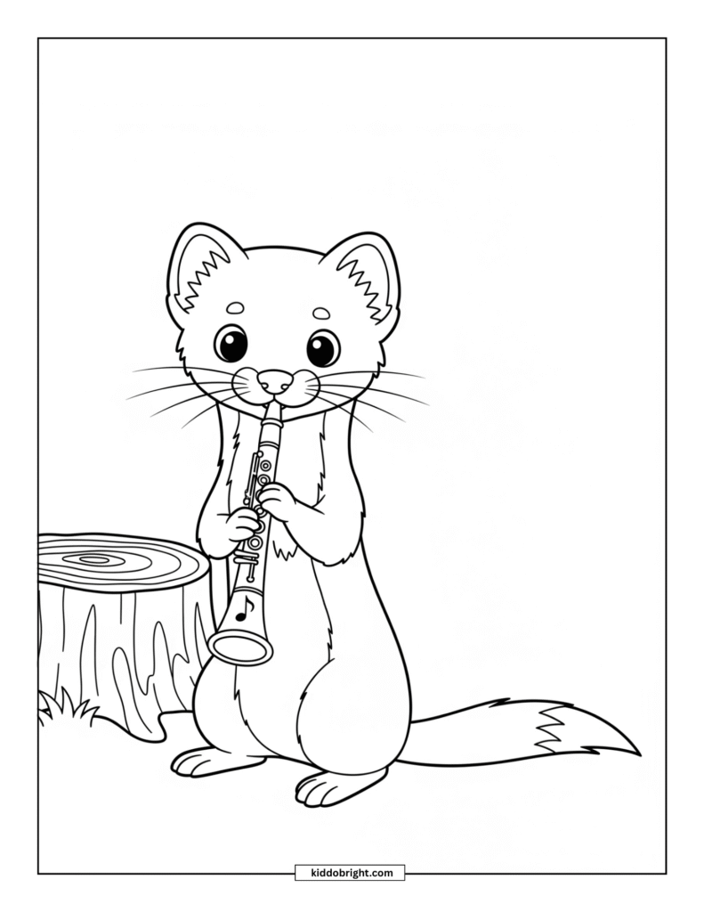 Weasel coloring pages for kids free download