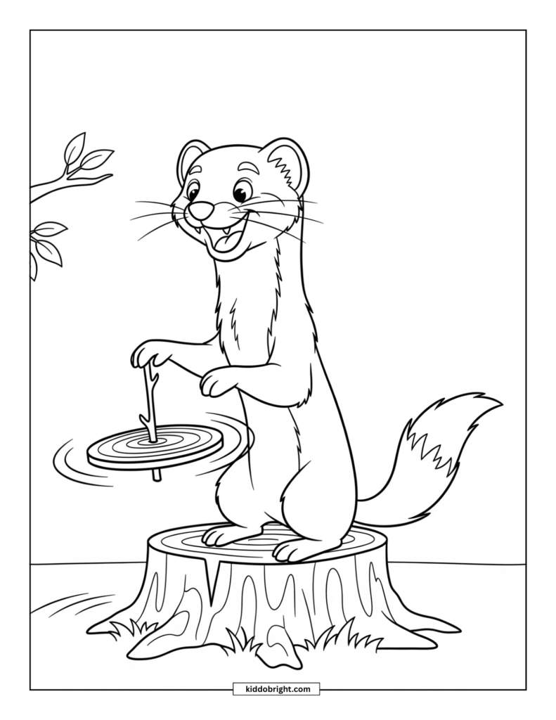 Weasel coloring pages for kids free download