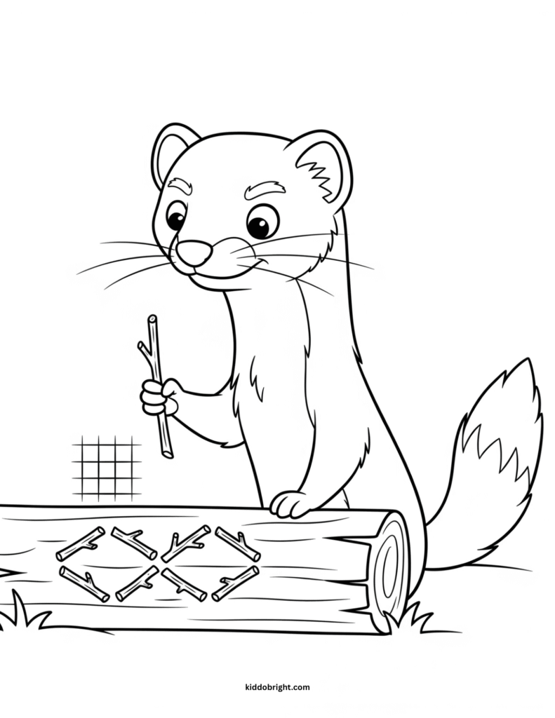 Weasel coloring pages for kids free download