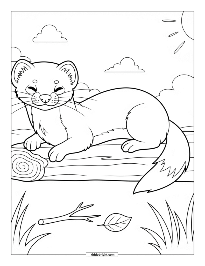 Weasel coloring pages for kids free download